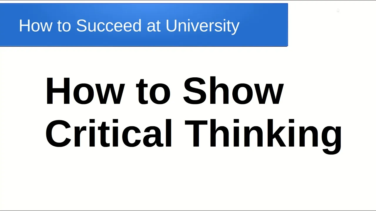How to Show Critical Thinking thumbnail